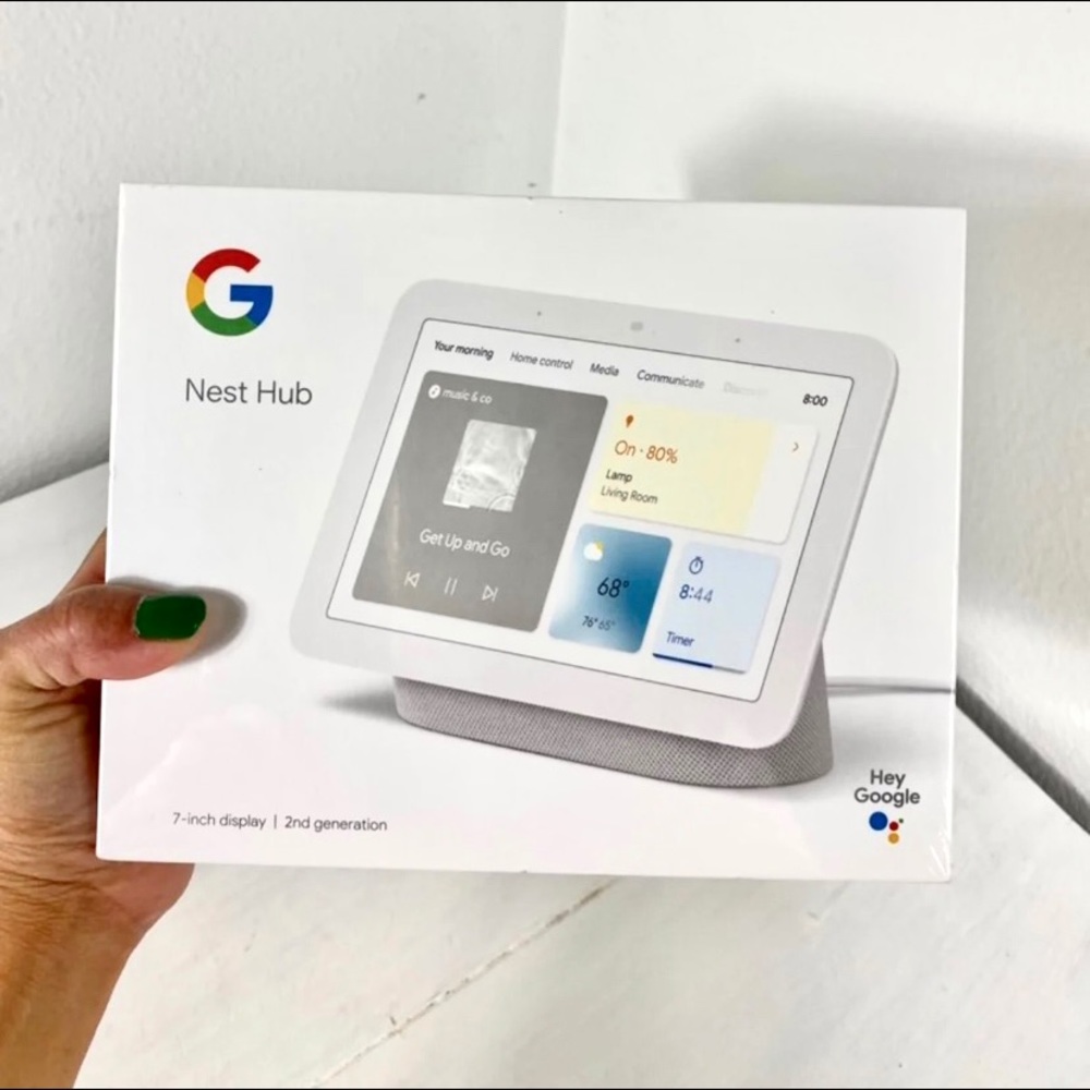 Google Nest Hub 2nd Gen Smart Display - Chalk White 7" Speaker & Assistant
